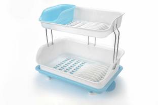 MS MODSTYLE Dish Drainer Kitchen Rack Plastic Kitchen Dish Drainer Rack Plastic 2 Layer Kitchen Organizer Sink Dish - Cutlery Drying Organizer Drainer Drying Kitchen Storage Rack