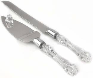 SYGA SYGA Stainless Steel Cake Knife and cake Server Set with Acrylic Handle Slicer Cutter Pizza Shovel Knife Pie Server Hand Tool with Cutting Knife Decorating Tools Set of 2 Stainless Steel Cake Server