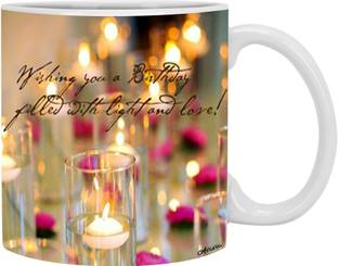 Avavia "Happy Birthday Joy and Light" Best Birthday Gift for Brother|Sister|Friend|Relatives|Girlfriend|Boyfriend| Printed Ceramic Coffee Mug