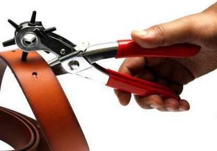 CloudKing Revolving Leather Belt Hole Puncher Machine Belt Hole Punching Plier Punch, Belt Hole Maker Machine with Multi Tool Manual Hole Puncher for Fabric, Pliers and Straps | Best Leather Hole Punch Set for Belts, Watch Bands, Straps, Dog Collars, Saddles, Shoes, Fabric, DIY Home or Craft Projects. Super Heavy Duty Rotary Puncher, Multi Hole Sizes Maker Tool Punch Plier