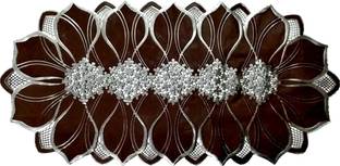 SHRI MAHAVIR IMPEX Black, White 80 cm Table Runner