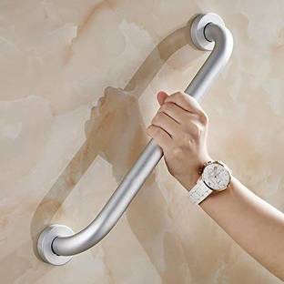 Prestige Grab Bar (Safety Toilet Support Rail) Handle Shower Grab Bar (Chrome 18 Inch) Silver Towel Holder