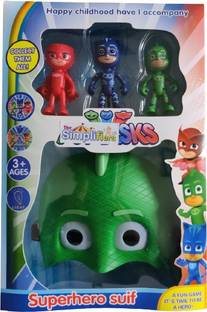 The Simplifiers Three Mask Action Figure Toys with One Face Mask (Green, Lizard)