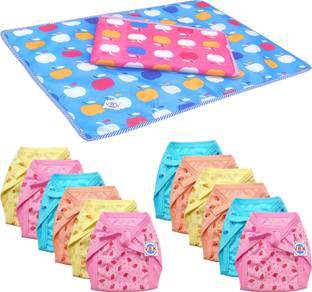 V.B.K Baby Clothes Set With Waterproof Mattress and Nappy (Cloth Diaper), 0 - 6 Month