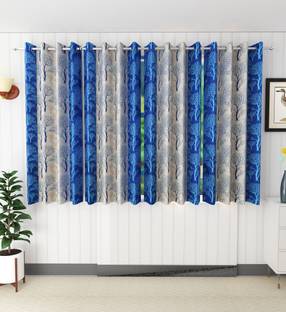 Tanishka Fabs 153 cm (5 ft) Polyester Semi Transparent Window Curtain (Pack Of 4)