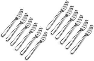 yarendra export Steel Fork Spoon Disposable Stainless Steel Salad Fork, Dinner Fork, Serving Fork, Fruit Fork Set