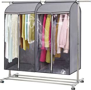 SH NASIMA MANUFACTURER 12345 Hanging Garment Bags for Storage Well Sealed Clothes Dust Cover with Large Clear Window and 3 Zippers Opening for Suit Coat Closet Rack(Frameless),2 Packs 17580