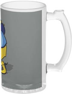 Tediline Beer Mug Monster Sports Basketball Frosted with Handle 16 Oz Glass Beer Mug