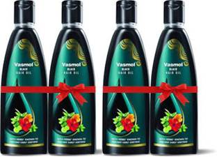 VASMOL BLACK OIL 400ML (100ml*4) Hair Oil