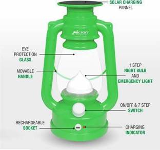 Luck n tuk Led lalten sollar Green Plastic Hanging Lantern