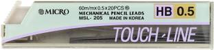 Micro Mechanical Pencil Lead-0.5 mm HB - Pack Of 5 ( 20 Leads In Each Pack ) Lead Pointer