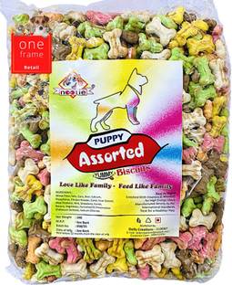 Nootie One Frame Retail Freshly Baked Biscuits Puppy Dog Treat 1 KG Chicken Dog Treat
