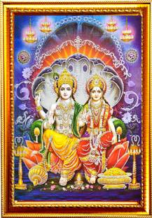 SUNINOW Vishnu Laxmi photo frame Religious Frame