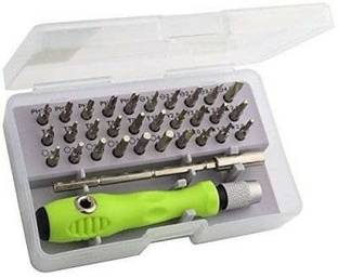 RIBBRO RB 0291 32 in 1 Screw Driver Kit Set for Mobile Repairing Laptop Repairing Tool Opening Watch Electronic Mini Phone Opening Tools Screwdriver Bits Set with Magnetic Flexible Extension Rod (Set of 32) Precision Screwdriver Set Precision Screwdriver Set