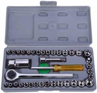 RIBBRO RB 0292 Multipurpose Tool Kit Screwdriver Set - 40 in 1 Pcs Tool Kit Screwdriver and Socket Set Screwdriver Set for Home Screwdriver kit Home Tool kit Set Standard Screwdriver Set (Pack of 1) Long Handle Screwdriver SetRB 0292 Multipurpose Tool Kit Screwdriver Set - 40 in 1 Pcs Tool Kit Screwdriver and Socket Set Screwdriver Set for Home Screwdriver kit Home Tool kit Set Standard Screwdriver Set (Pack of 1) Long Handle Screwdriver Set Ratchet Screwdriver Set