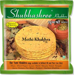 Shubhashree Whole Wheat Methi Khakhra | Made in Sunflower Oil
