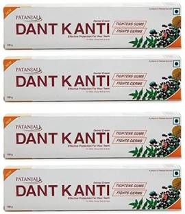 PATANJALI Dant Kanti Dental Cream - Each 100g (Pack of 4) Toothpaste