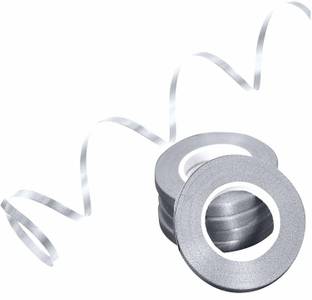 ZYOZI Balloon Curling Ribbon for Decoration (Silver, 12 Pcs) Silver Nylon Ribbon