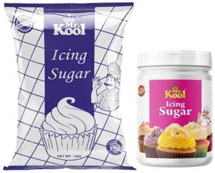 Mr.Kool Icing Sugar Powder for Baking 1.4kg combo(1kg bag+400g jar) Icing