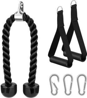 ISF Tricep Rope Cable Attachment, with Double D Handles Gym Handles Multi-training Bar