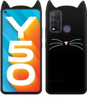 CASE CREATION Back Cover for Vivo Y30 Cat Designer Case Royal Stylish Cover Girly Soft