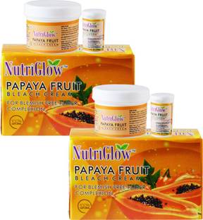 NutriGlow Papaya Fruit Bleach Cream Pack of 2