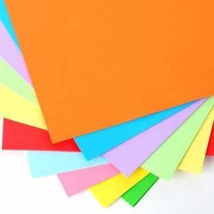 KRASHTIC Origami Project, Decoration Both Side Color Set of 100 Sheets Plain A4 70 gsm Origami Paper