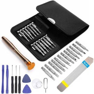 Corslet 25 in 1 Screwdriver Set, Mini Precision Screwdriver Tool Set for Pc, Glasses, Mobile Phone, Laptop, Watch, Rc with Mobile Opening Tool Repair Screwdrivers Tools Set Kit Opening Pry for Android Cellphone Smart Phone Precision Screwdriver Set