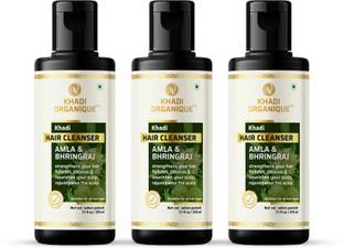 khadi ORGANIQUE Amla & Bhringraj Shampoo for Complete Dandruffcare