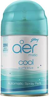 Godrej Cool Surf Blue Car Freshener Refill aer matic, Automatic Air Freshener Refill Pack - Cool Surf Blue