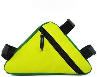 TUHI Waterproof Triangle Bicycle Bags Front Tube Frame Bag Yellow Bicycle Phone Holder