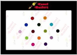 Comet Busters Basic Round Multicolor Bindi (4mm) Forehead Multicolor Bindis