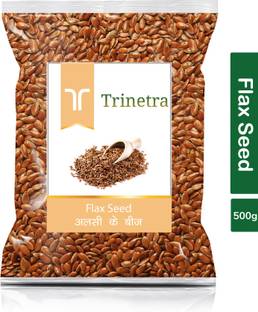 Trinetra Best Quality Alsi (Flaxseed)-500gm (Pack Of 1) Brown Flax Seeds