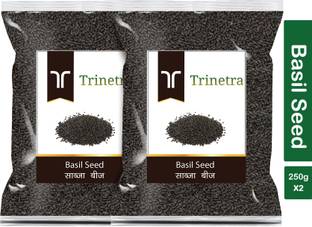 Trinetra Best Quality Sabja Seeds (Basil)-250gm (Pack Of 2) Basil Seeds