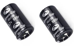DHRUV-PRO 2 pcs New 2. 7V 500F Super Farad Capacitor 35 * 60mm Super Capacitor New K85 Electronic Components Electronic Hobby Kit