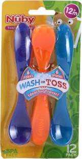 NUBY Toddler fork & Spoon for your baby  - BPA Free Plastic