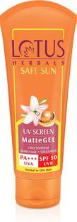 LOTUS HERBALS Sunscreen - SPF 50 PA+++ Safe Sun Uv Screen Matte Gel Sunscreen Spf 50, Pa+++