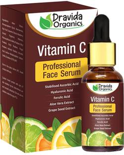 Dravida Organics Bright & Glowing Vitamin C Serum for Skin Whitening ,Lightening & Brightening