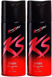 Kamasutra Kama Sutra Spark Deodorant Spray for Men 300 ml (Pack of 2) Body Spray - For Men Deodorant Spray  -  For Men