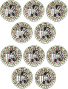 SME 10 Pics 220V AC RGB DOB Color Changing LED Bulb Raw Material Direct On Board MCPCB Light Electronic Hobby Kit