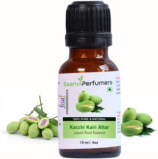 Saanvi perfumers Kacchi kairi Attar Essence Edible Grade 15ml For Used in Food, Cakes, Cookies, Ice-Cream, Milkshake,sharbat and Others Desserts Mango Liquid Food Essence