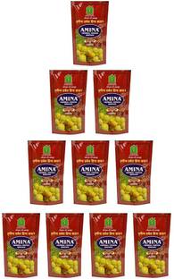 Amina herbal heena brown pack of 10 with 75 gm each packet , brown