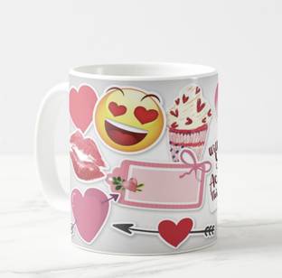 V Kraft ''will you accept this rose" mug\tea cup\milk mug for loved ones" love quote printed Ceramic love with Handle-Perfect Gift to Anyone On Any Occasion valentine special for loved once | Coffee & Tea Cup | Pack of 1 Ceramic Coffee Mug