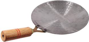 Fashion Flex Heavy Iron tawa with wooden handle for roti/chapati/paratha (3 mm Thickness) Tawa 24 cm diameter (Iron) Tawa 24 cm diameter