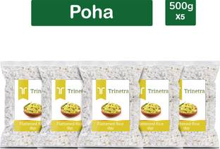 Trinetra Best Quality Poha (Flattened Rice)-500gm (Pack Of 5) Poha