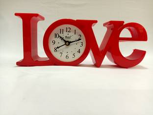 SHRI SAINATH ENTERPRIES Sri Sainath Enterprises LOVE DESIGN TABLE CLOCK Decorative Showpiece  -  10 cm