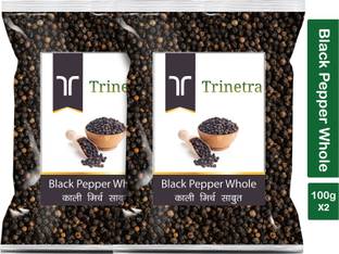 Trinetra Premium Quality Kali Mirch Sabut (Black Pepper)-100gm (Pack Of 2)