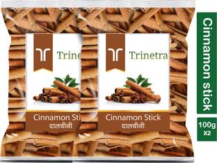 Trinetra Premium Quality Dalchini Sabut (Cinnamon Stick)-100gm (Pack Of 2)