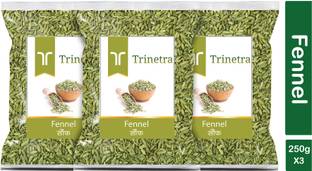 Trinetra Premium Quality Saunf (Fennel Seeds)-250gm (Pack Of 3)