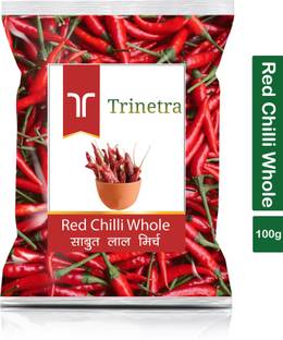 Trinetra Premium Quality Lal Mirch Sabut (Red Pepper)-100gm (Pack Of 1)
